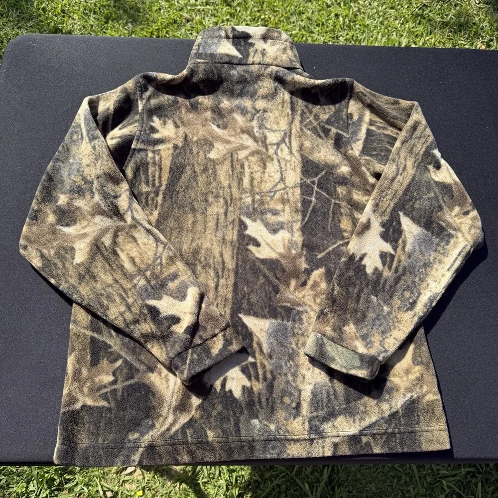 Columbia Ole Miss Rebels Kids XL 18/20 Camo Full Zip Fleece Jacket RealTree